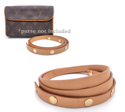 Wristlet Vachetta Strap Replacement for Pochette lv Bags Natural