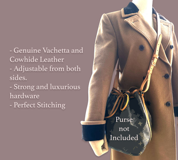 Honey Patina Vachetta Leather Button Snaps Strap for Twin Pochette