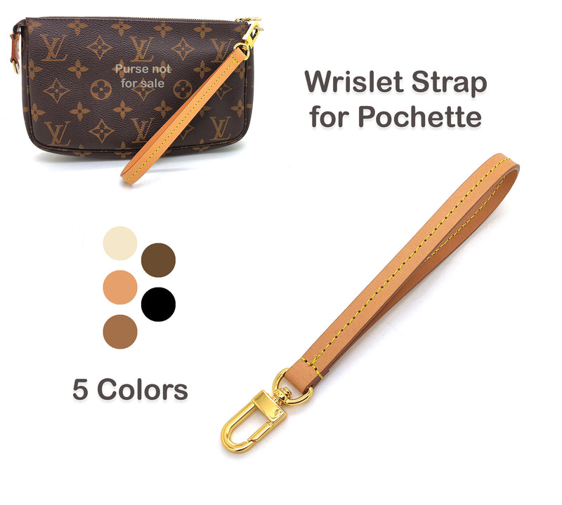 duyp Vachetta Short Leather Strap for Pochette Accessoires mini