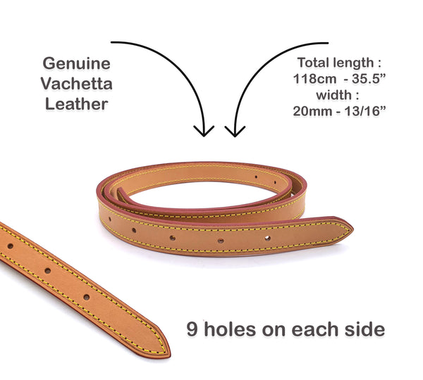 Pair of Honey Vachetta Leather Handles Replacement for Speedy's