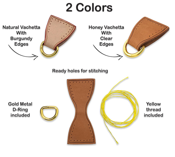 Mcraft® 20mm Patina Treated Vachetta Leather Cross Body Strap 