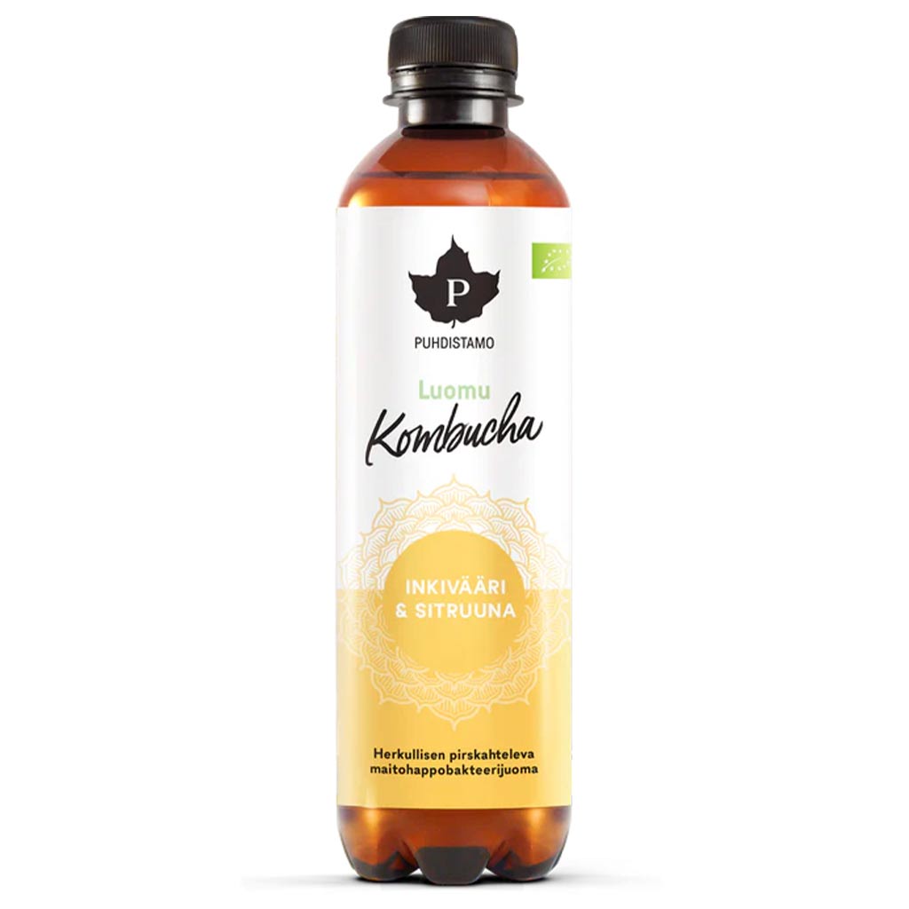 Puhdistamo Kombucha - Inkivääri & Sitruuna 370 ml - Biodelly