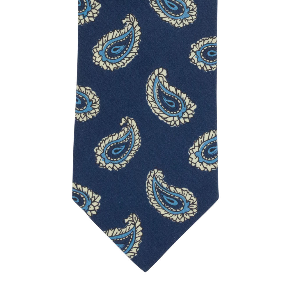 Blue Paisley Silk Tie