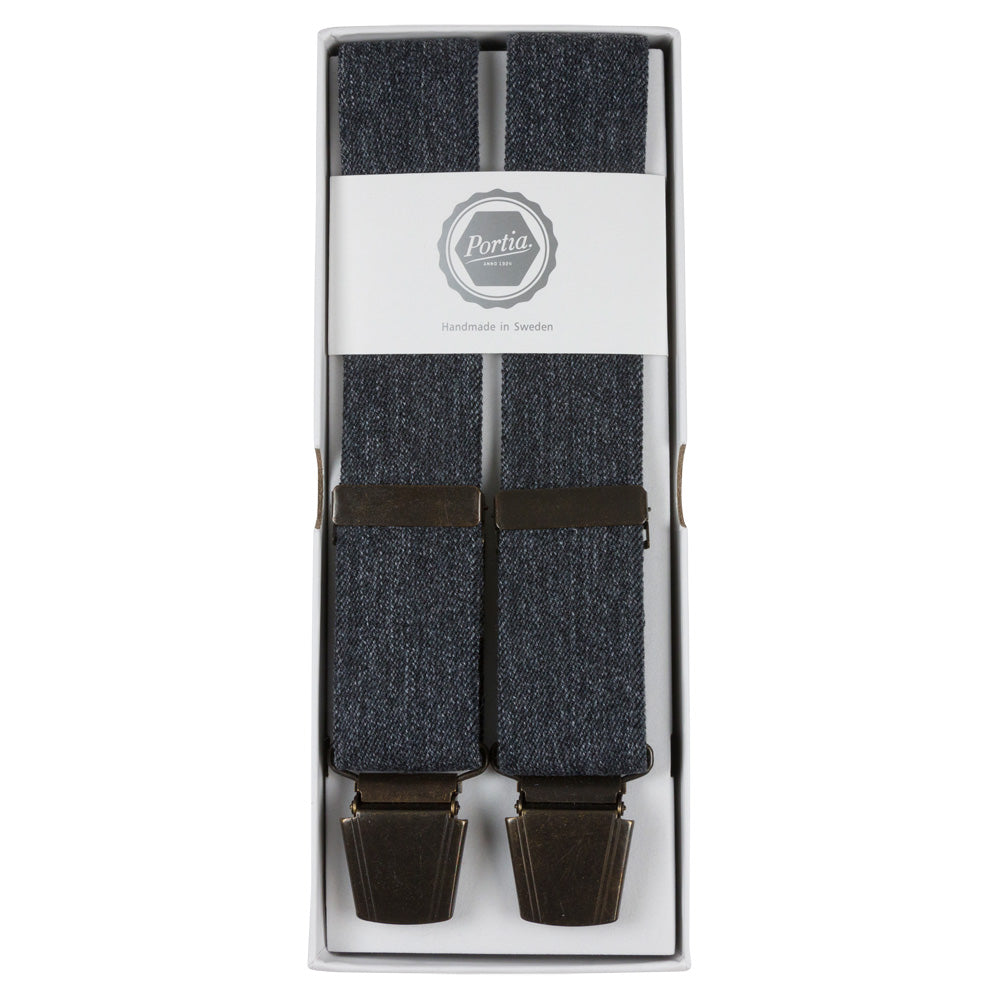 Grey Melange Suspenders