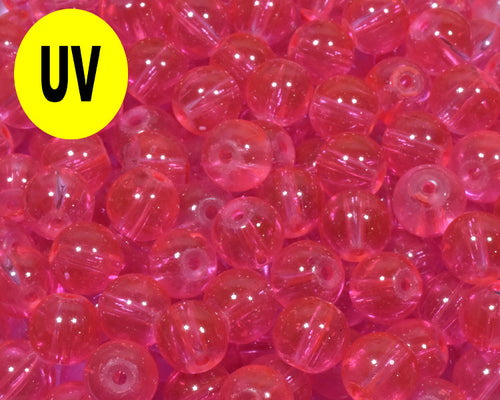 Strawberry Roe UV - Glass Steelhead & Trout Egg Beads –