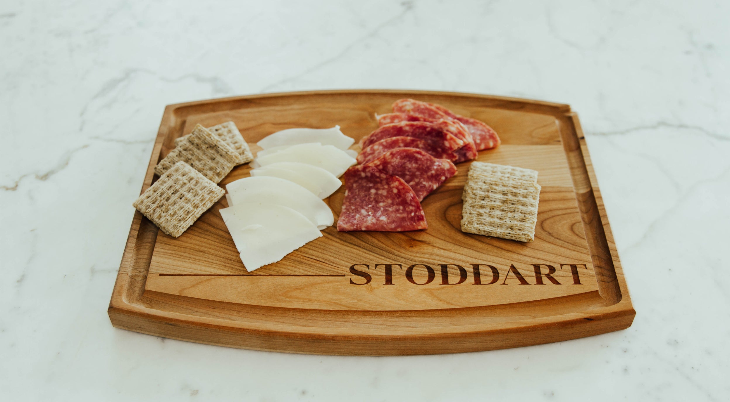 Prosperity Lending - Medium Modern Cherry Bar Board with Juice Groove
