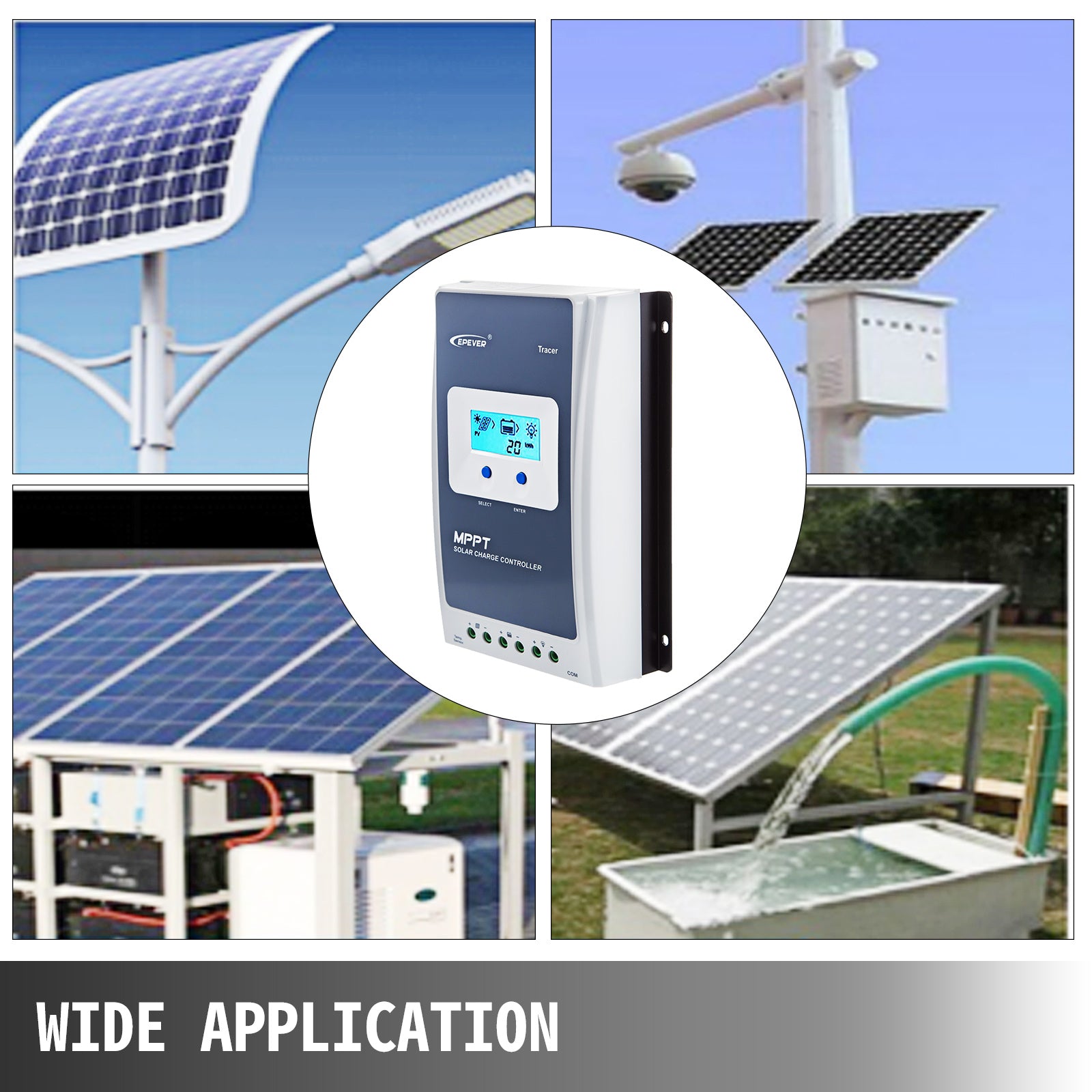 40 Amp Mppt Solar Panel, Mppt Charge Controller, 12v/24v, Solar Panel