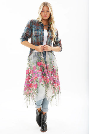 Blue Thunder Maxi Shirt - Cotton Patch Boutique