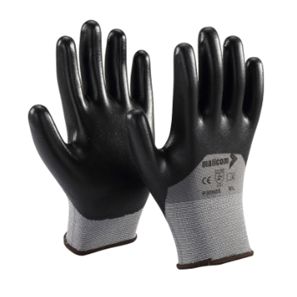 P35NBE Mallcom Nitrile Coated Hand Gloves – buysupplies.in