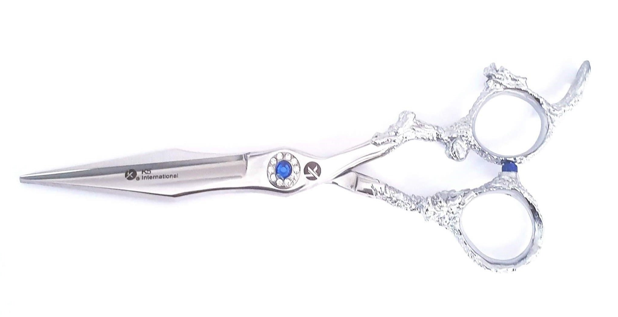 6.5" Dragon Blue Crystal Professional Hairdressing Scissors