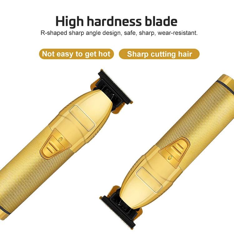 Professional Cordless Barber Hair Trimmer Golden Colour ...