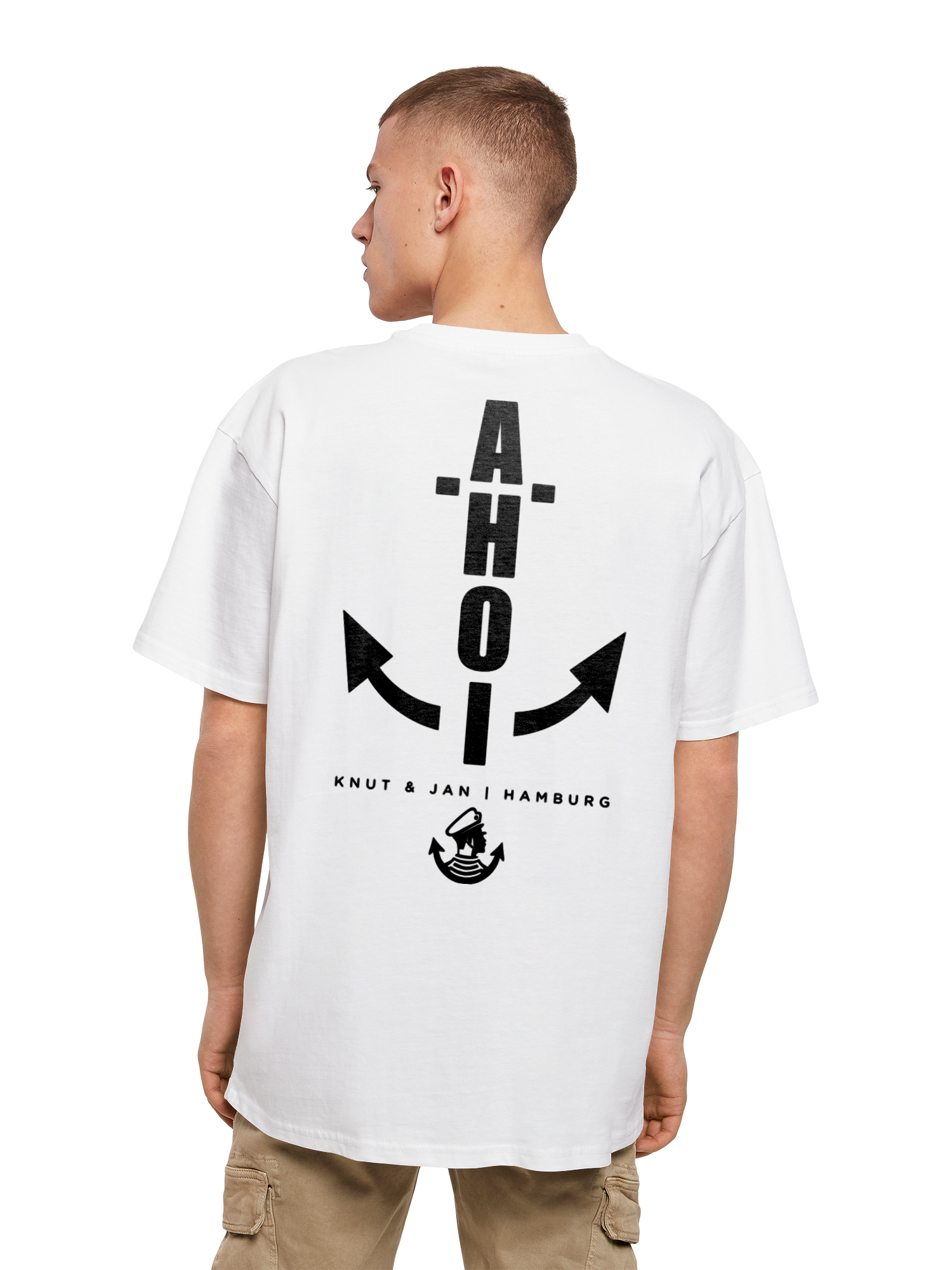 KNUT | Oversize T-Shirt Herren Ahoi Anker Crop – F4NT4STIC