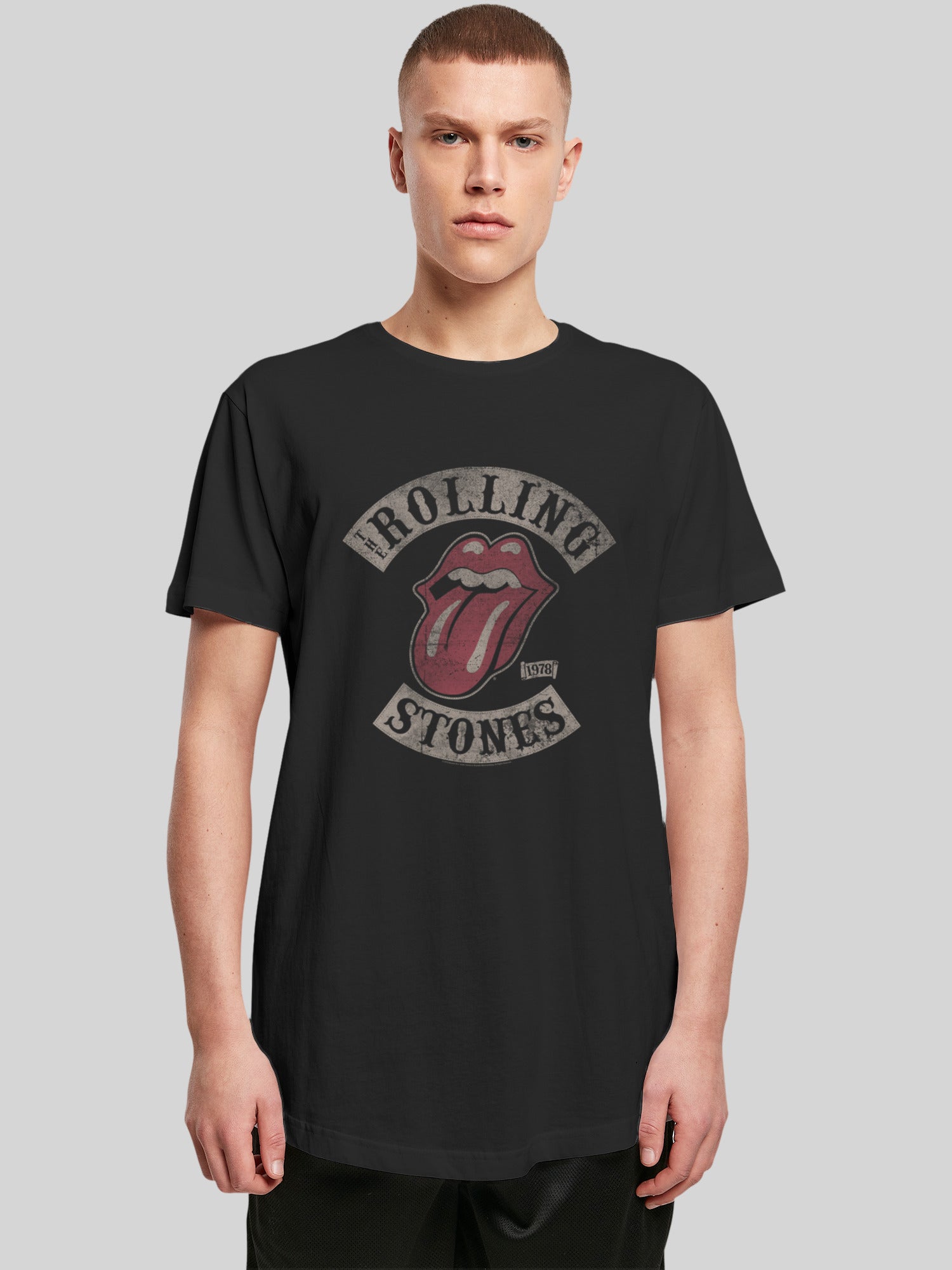 F4NT4STIC The T-Shirt – | Rolling Sleeve Short Tongue Lad Classic | Premium Stones