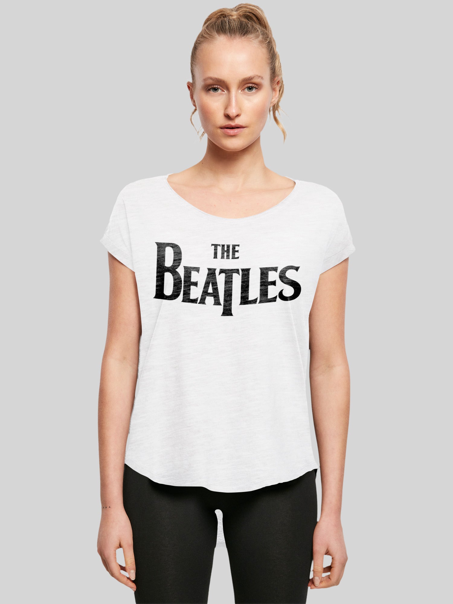 The Beatles Ladies F4NT4STIC Premium Sleeve T-Shirt Tee | Drop | Short Logo – T