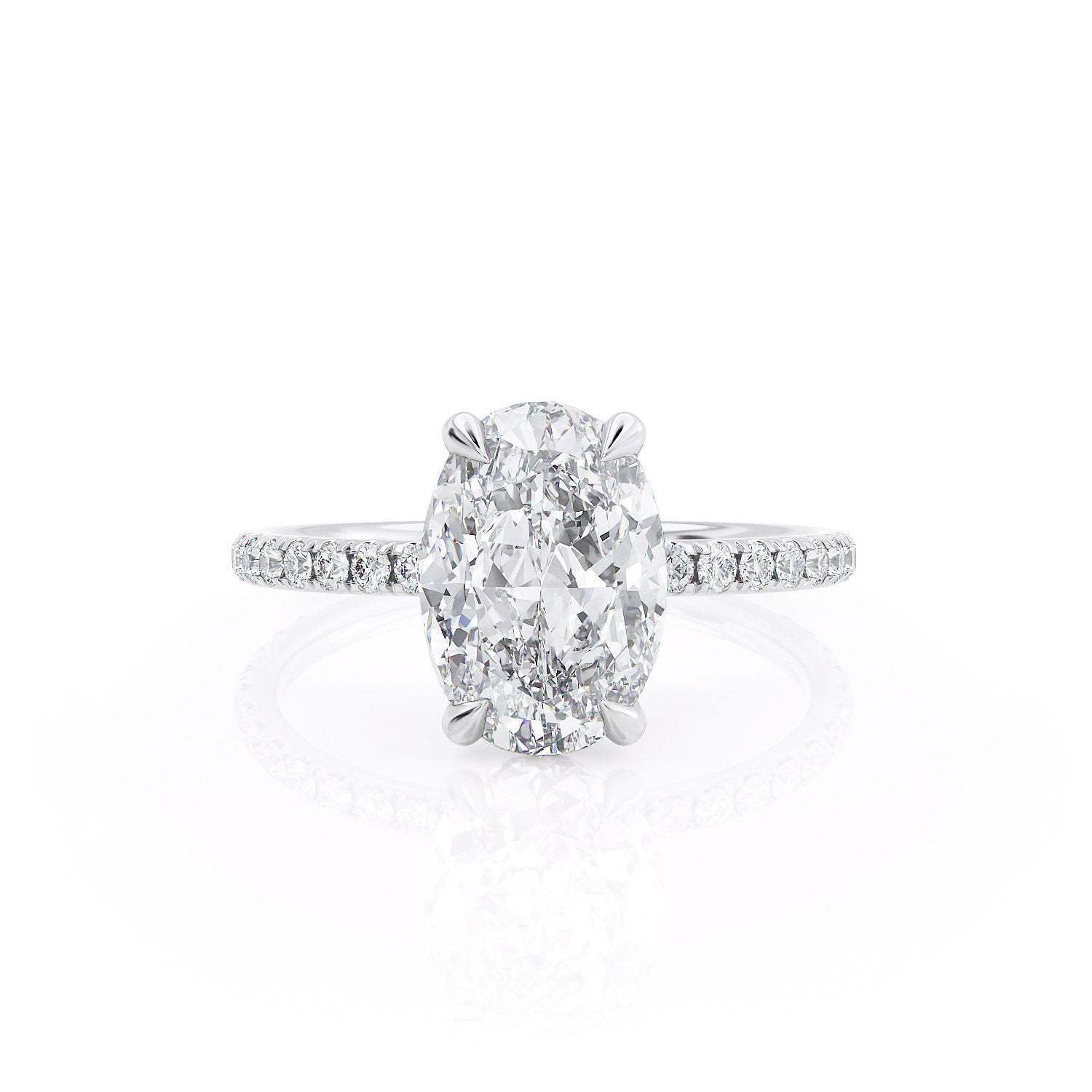 Oval Cut Moissanite, Classic Engagement Ring – Infinity Diamond Jewellery