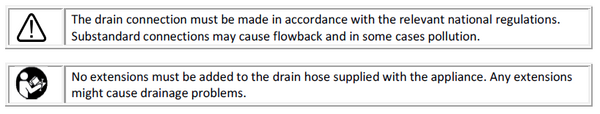 Commercial dishwasher connection hose