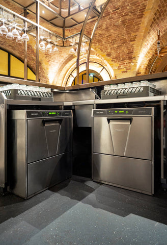 The two Advantage AD50 Commercial Glasswashers at The Libertine