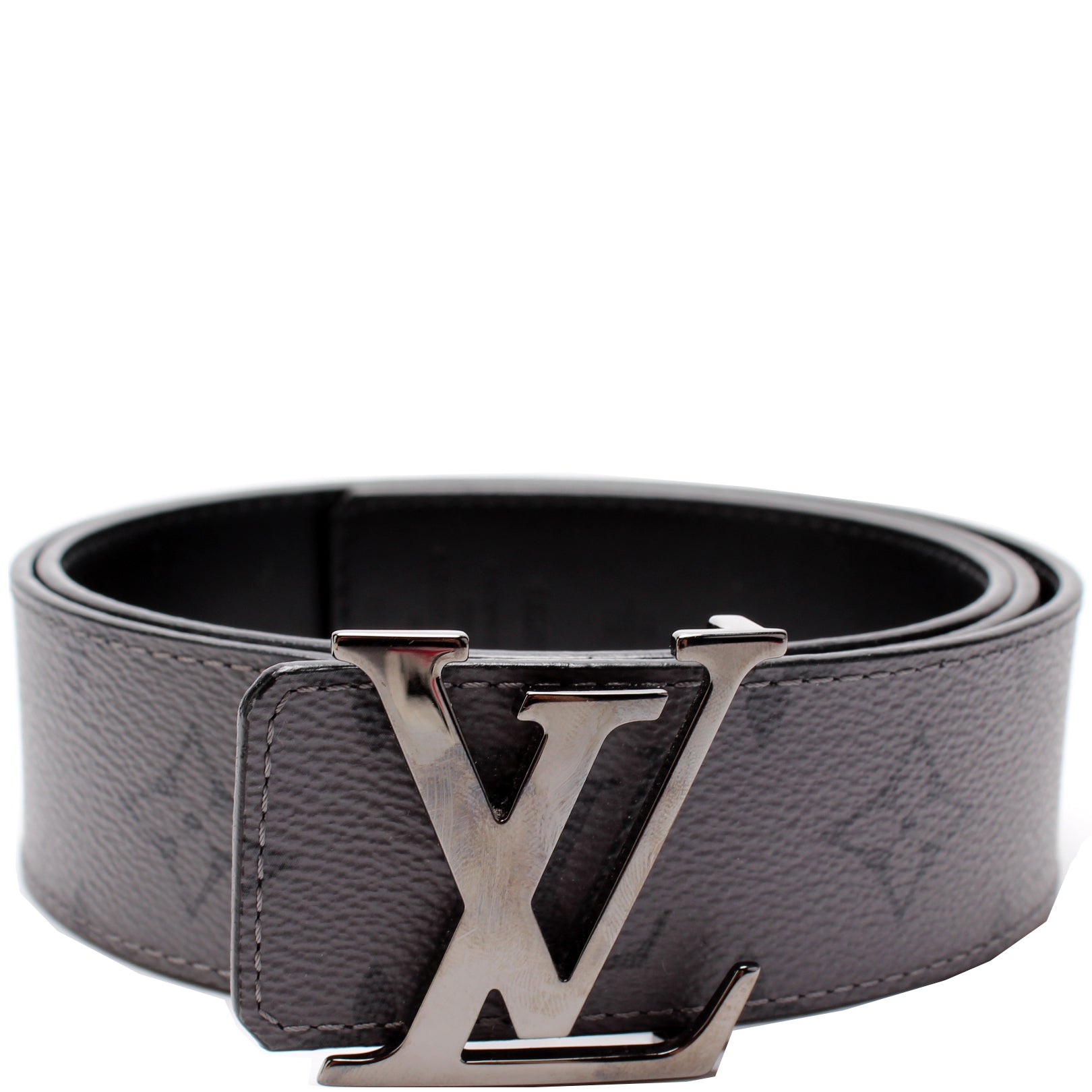 Louis Vuitton damier ebene 40mm Initials Belt Size 8534 Brown Leather  ref388969  Joli Closet