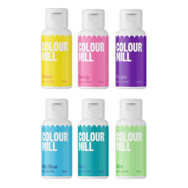Colour Mill Oil Based Colour - Pastel 2.0 6 Pack – Bake and Decorate Co