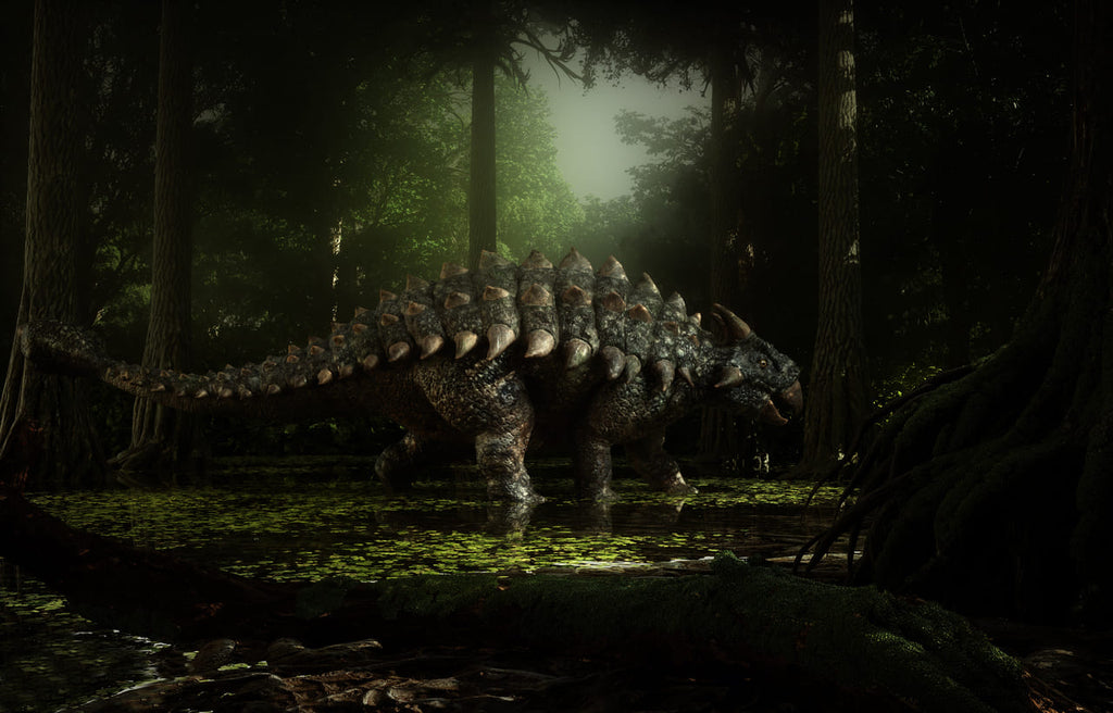 Ankylosaurus dans la forêt