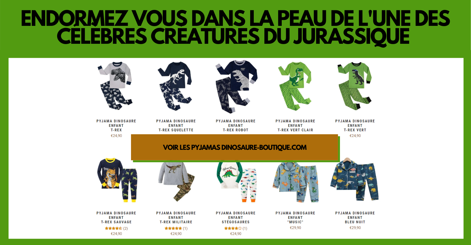 pyjama dinosaure types de dinosaure