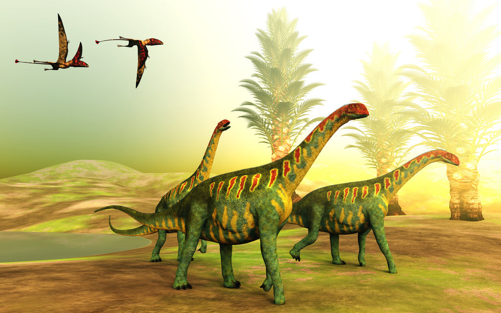 Dimorphodon avec d'autre dinosaures