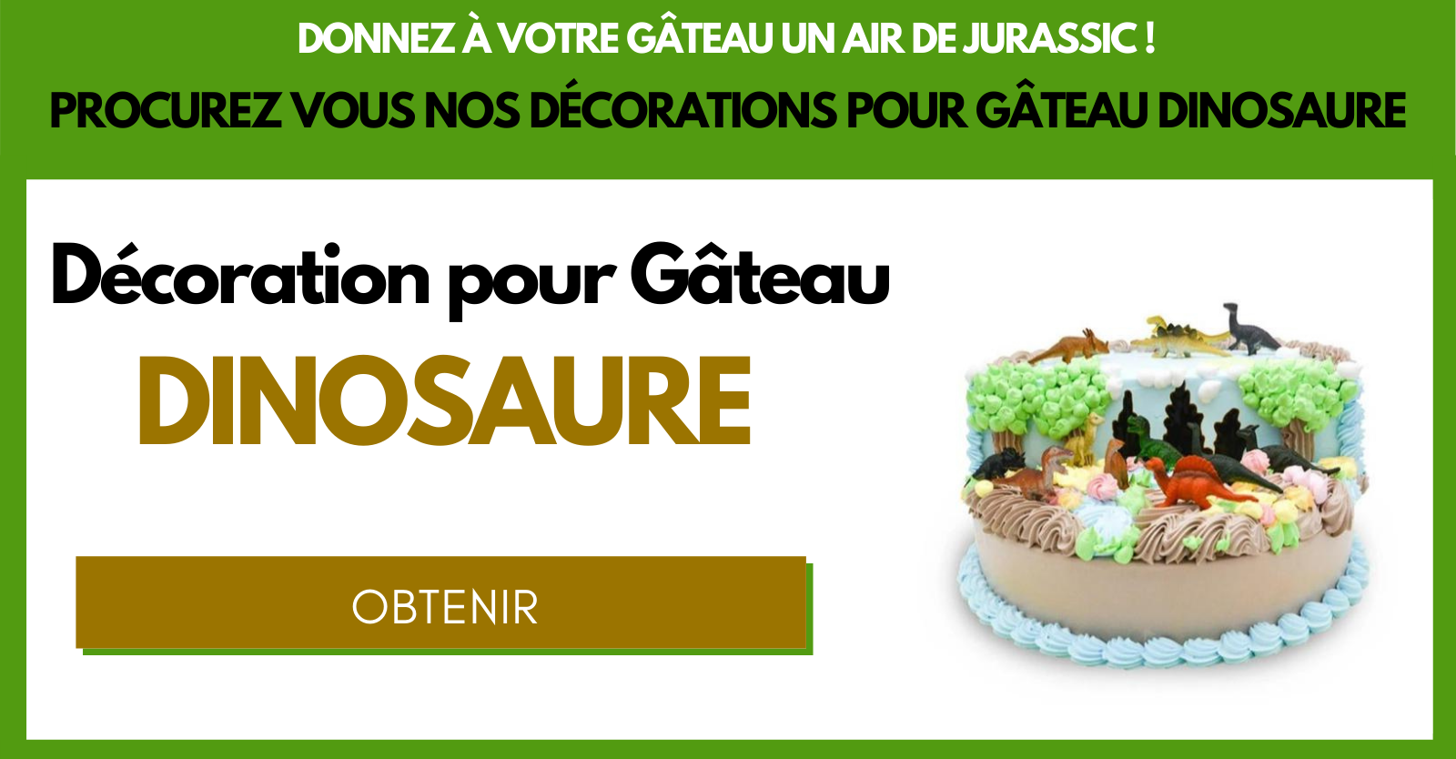 Décoration dinosaure pour gâteau