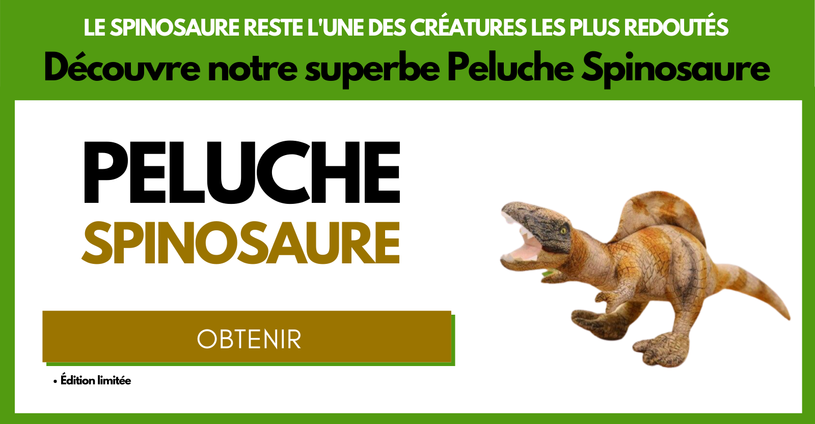 peluche spinosaure dinosaure le plus fort