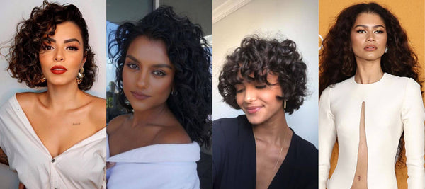Four ladies with luxurious curly hair