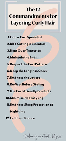 12 commandments for layered curly hair