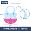 Easy Clean Crumb Catcher Food Grade Silicon Bib, Suitable for Infants and Toddlers between 6 to 36 Months - hopop.in