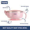 Stay Warm Baby Steel Bowl with Suction Base & Snap on Lid - hopop.in