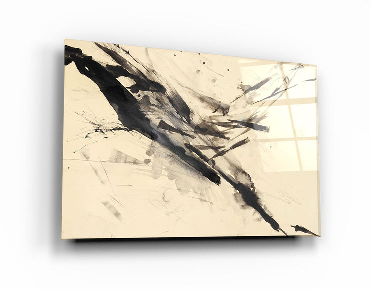 ・"Abstract Brush Strokes"・Glass Wall Art.