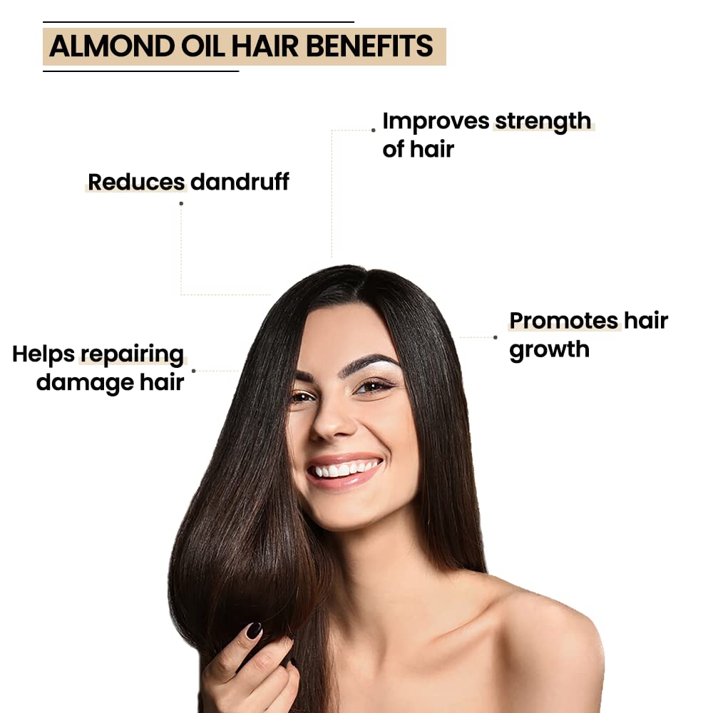 Rey Naturals Almond Hair Oil 100 Pure Almond Oil (Badam Oil)