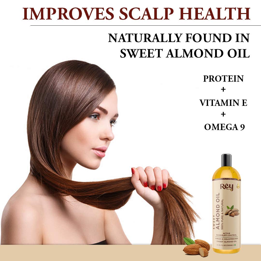 Rey Naturals Almond Hair Oil  100 Pure Almond Oil Badam Oil