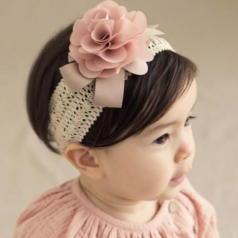 Baby Headband Flower Girls Pink Ribbon Hair Bands For Baby Girls Kids Headbands Turban Newborn Haarband Baby Hair Accessories