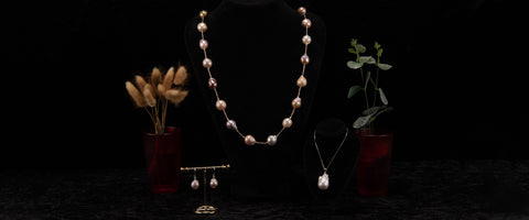 Pearl Necklace with earrings