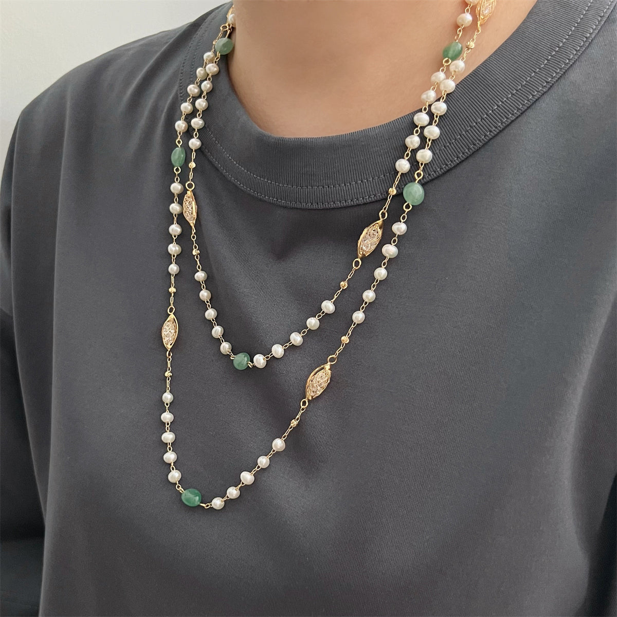 aventurine bead necklace