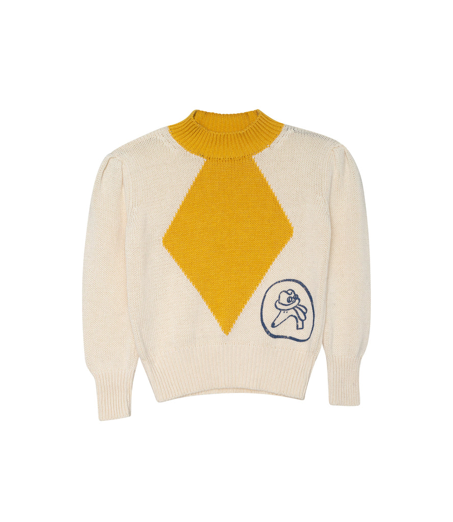 piupiuchick Knitted sweater emeraldu0026ecru-