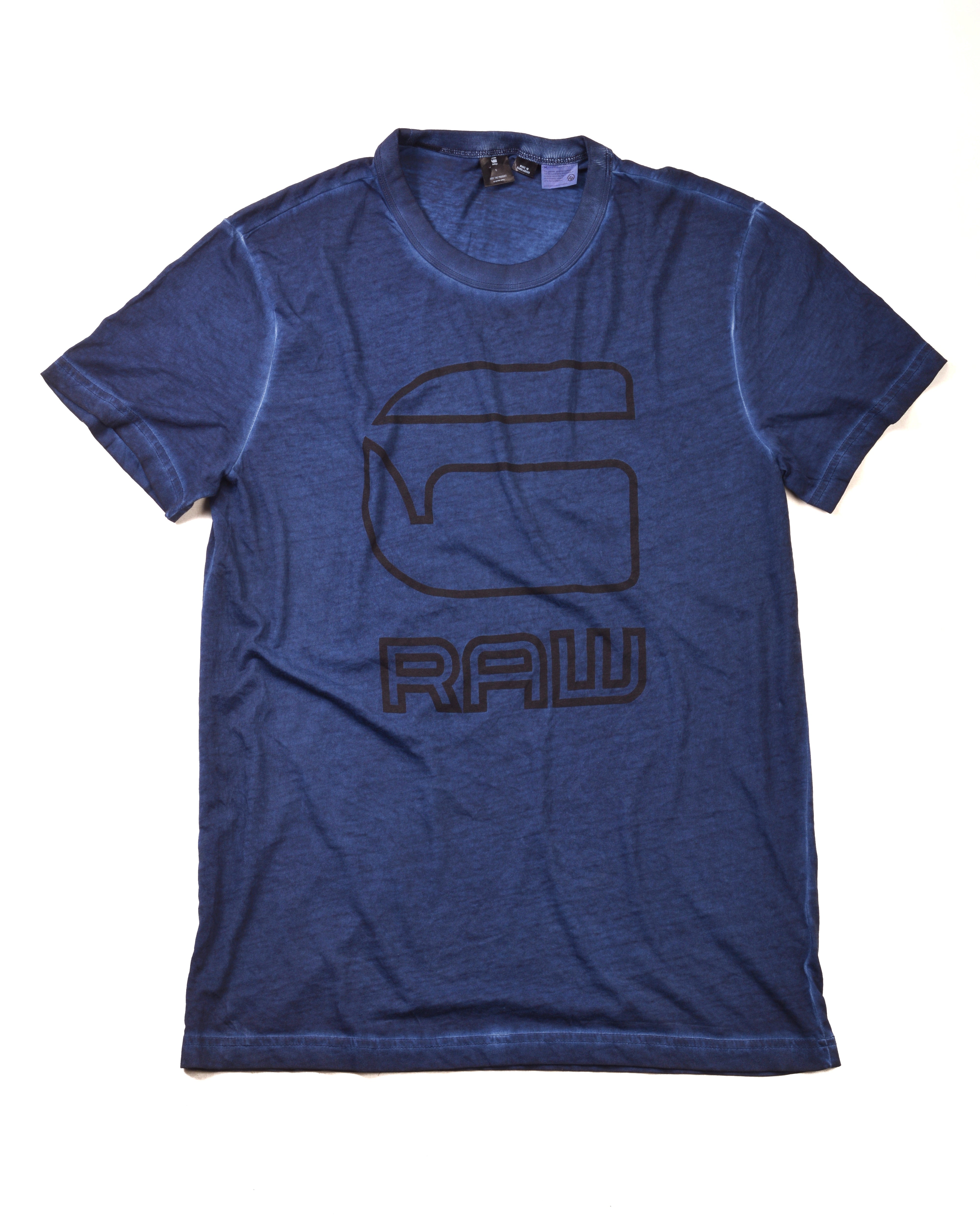 G-Star GRAPHIC GR T-SHIRT Overdye Blue