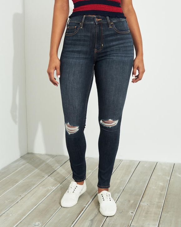 hollister super skinny high rise jeans