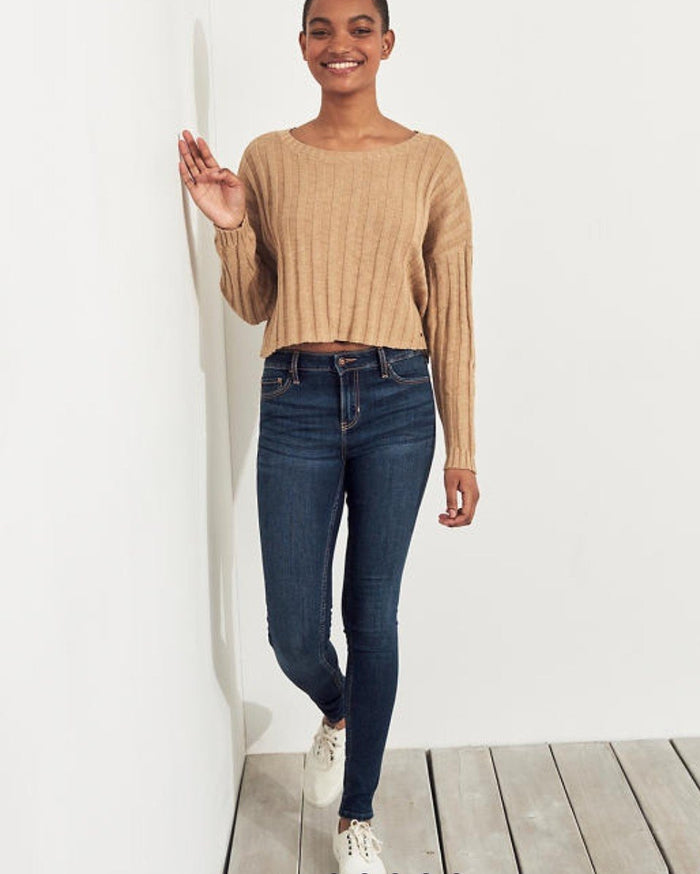 hollister classic stretch mid rise super skinny jeans