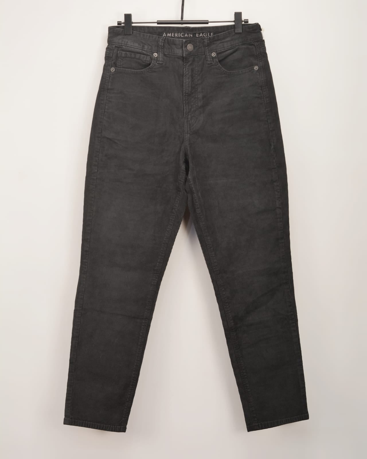 AE Corduroy Mom Pant BLACK