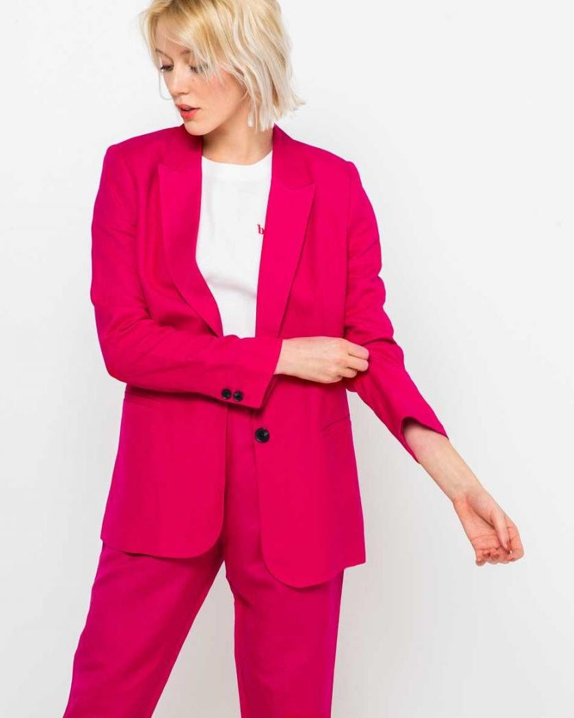 Woman Women's blazer jacket Pink Fuschia | Camaieu Jackets & Blazers