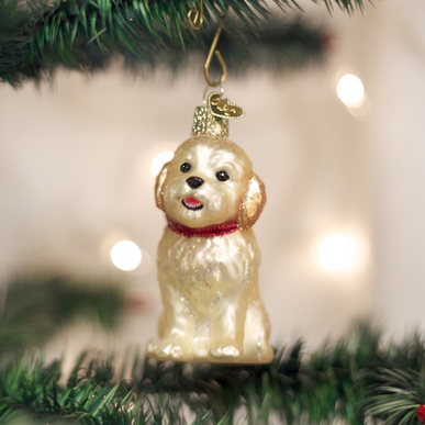 Old World Christmas Ornaments Tagged Cockapoo Puppy Red Barn