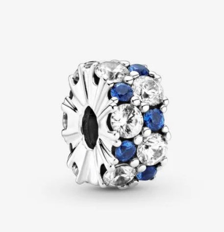 Clear & Blue Sparkling Clip Charm - Pandora - 799171C01