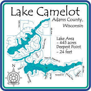 Lake Camelot Lake Coasters (Set of 4)