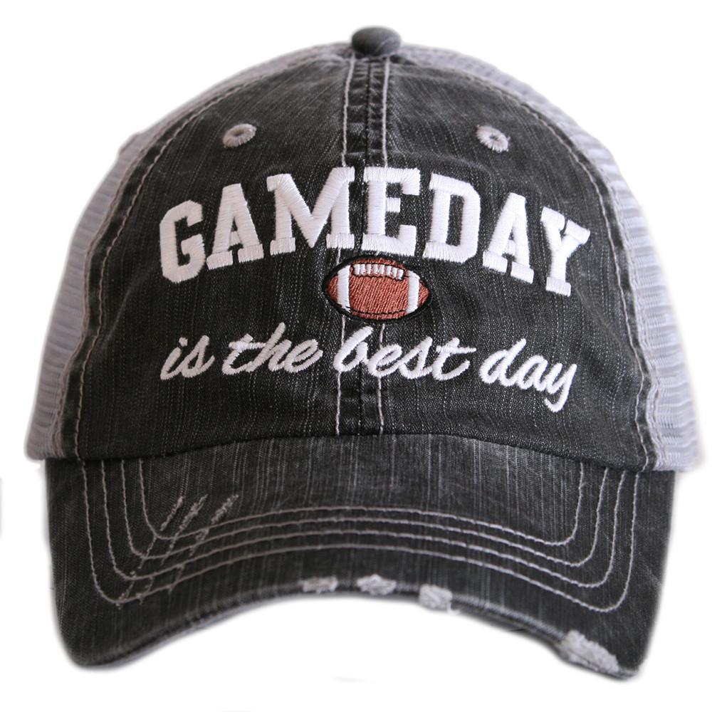 Game Day Is the Best Day-Football Trucker Hat- Gray