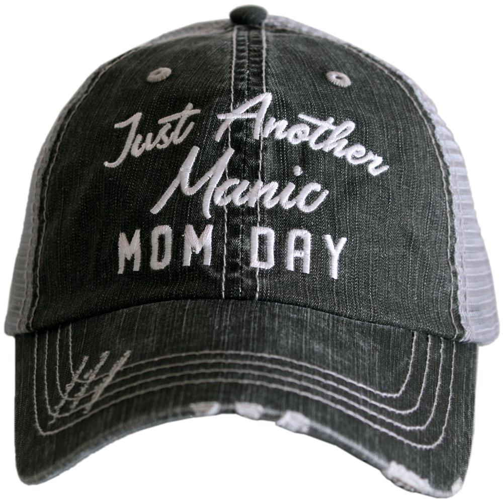 Just Another Manic Mom Day Trucker Hat- Gray