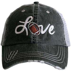 Love Football Trucker Hat- Gray